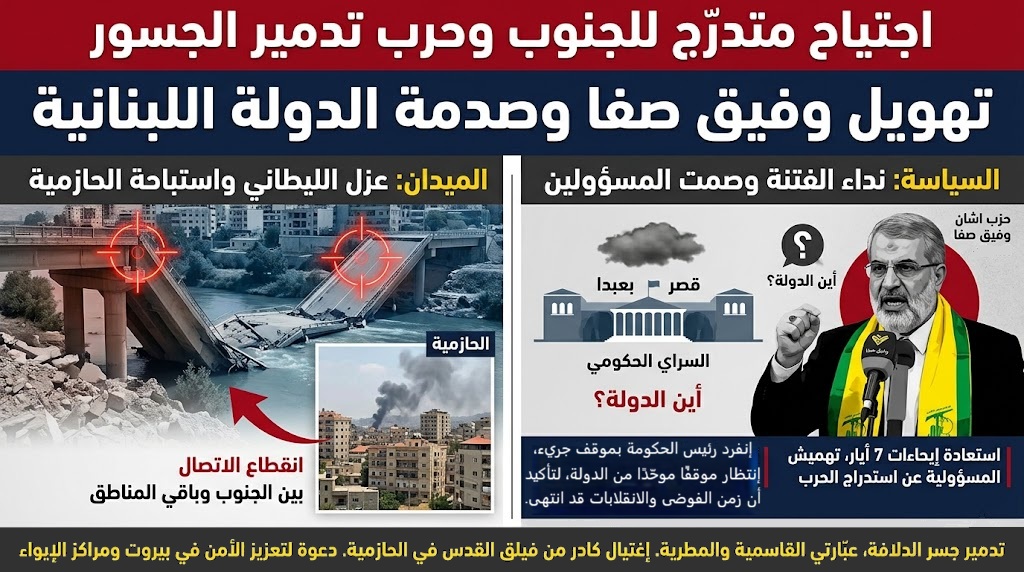 تصعيد التهويل يثير القلق… الجسور تحت النار والحازمية في دائرة الاستهداف