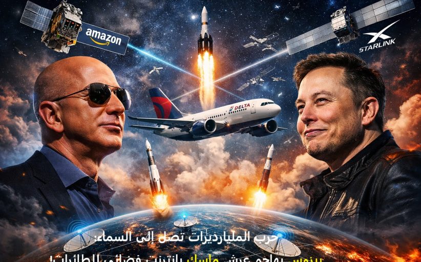 حرب المليارديرات تصل إلى السماء: بيزوس يهاجم عرش ماسك بإنترنت فضائي للطائرات!