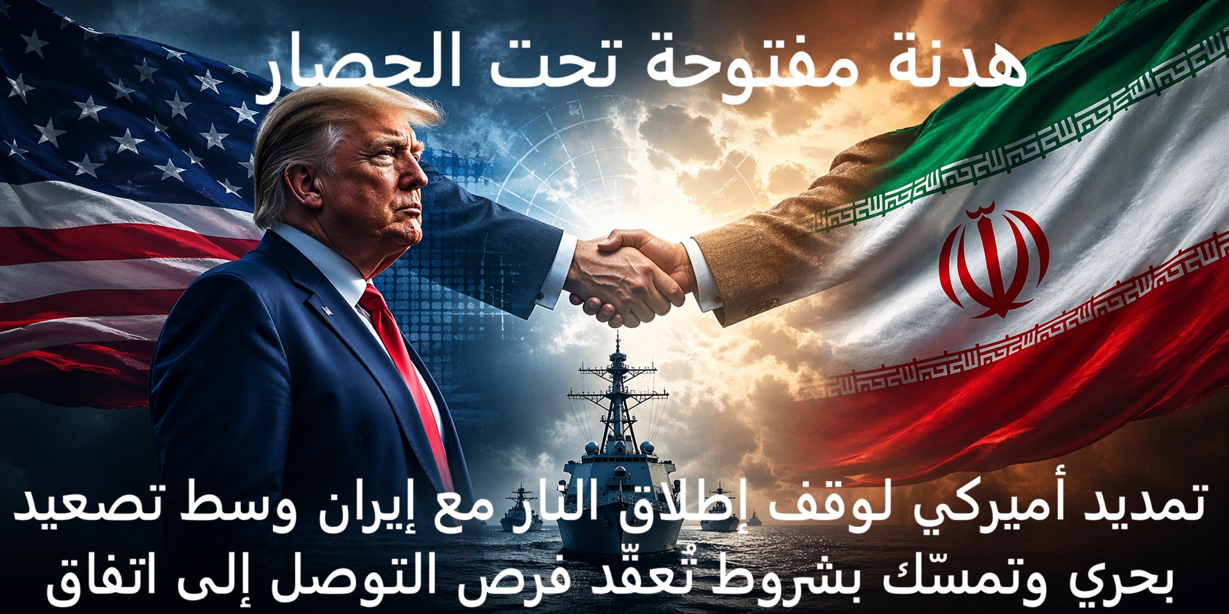 ترمب يمدد وقف إطلاق النار مع إيران إلى أجل غير مسمى ويؤكد: رفع الحصار يهدد فرص الاتفاق