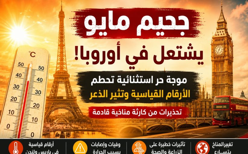 جحيم مايو يشتعل في أوروبا: موجة حر قاتلة تحطم الأرقام القياسية وتثير الذعر من كارثة مناخية قادمة