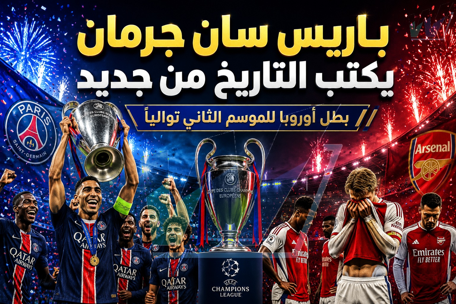 باريس سان جرمان يكتب التاريخ من جديد... أرسنال يسقط بعد معركة ملحمية وركلات الترجيح تُتوج أبطال باريس