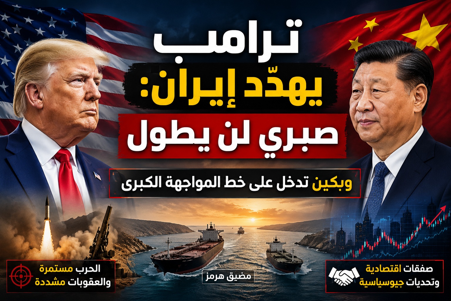ترامب يهدّد إيران: صبري لن يطول… وبكين تدخل على خط المواجهة الكبرى