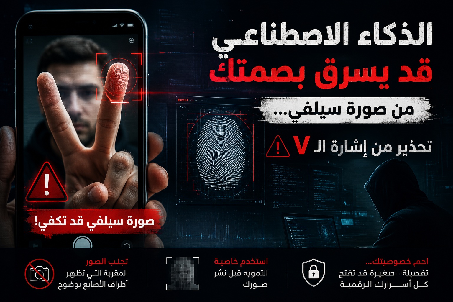 سيلفي واحدة قد تفضحك… الذكاء الاصطناعي يطارد بصمتك عبر إشارة الـ٧ !