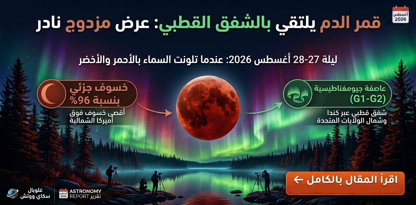 قمر الدم يلتقي بالشفق القطبي: ليلة نادرة أضاءت سماء أغسطس/آب