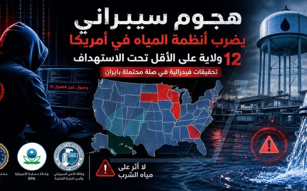 هجوم سيبراني غامض يضرب شبكة المياه الأمريكية... واشنطن تحقق في صلة محتملة بإيران