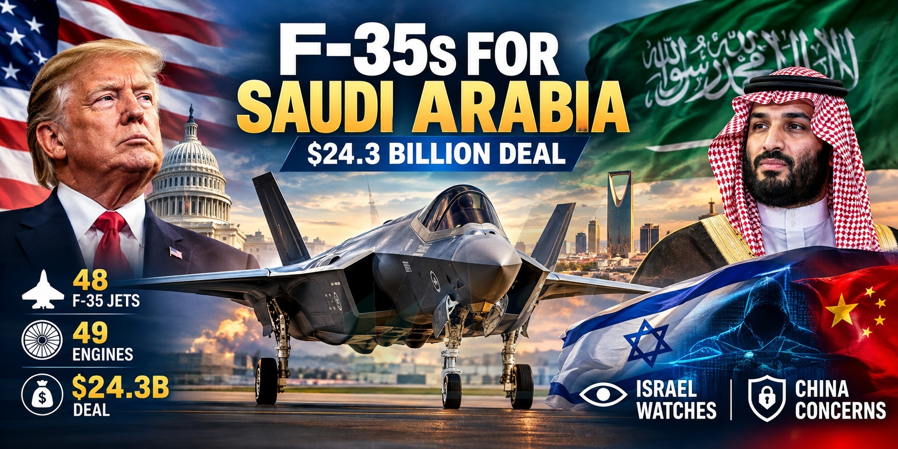 واشنطن تفتح الطريق أمام صفقة F-35 للسعودية بقيمة ٢٤٫٣ مليار دولار